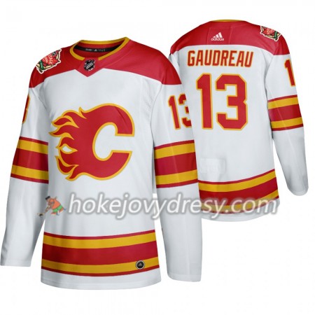 Pánské Hokejový Dres Calgary Flames Johnny Gaudreau 13 Adidas 2019 Heritage Classic Bílá Authentic